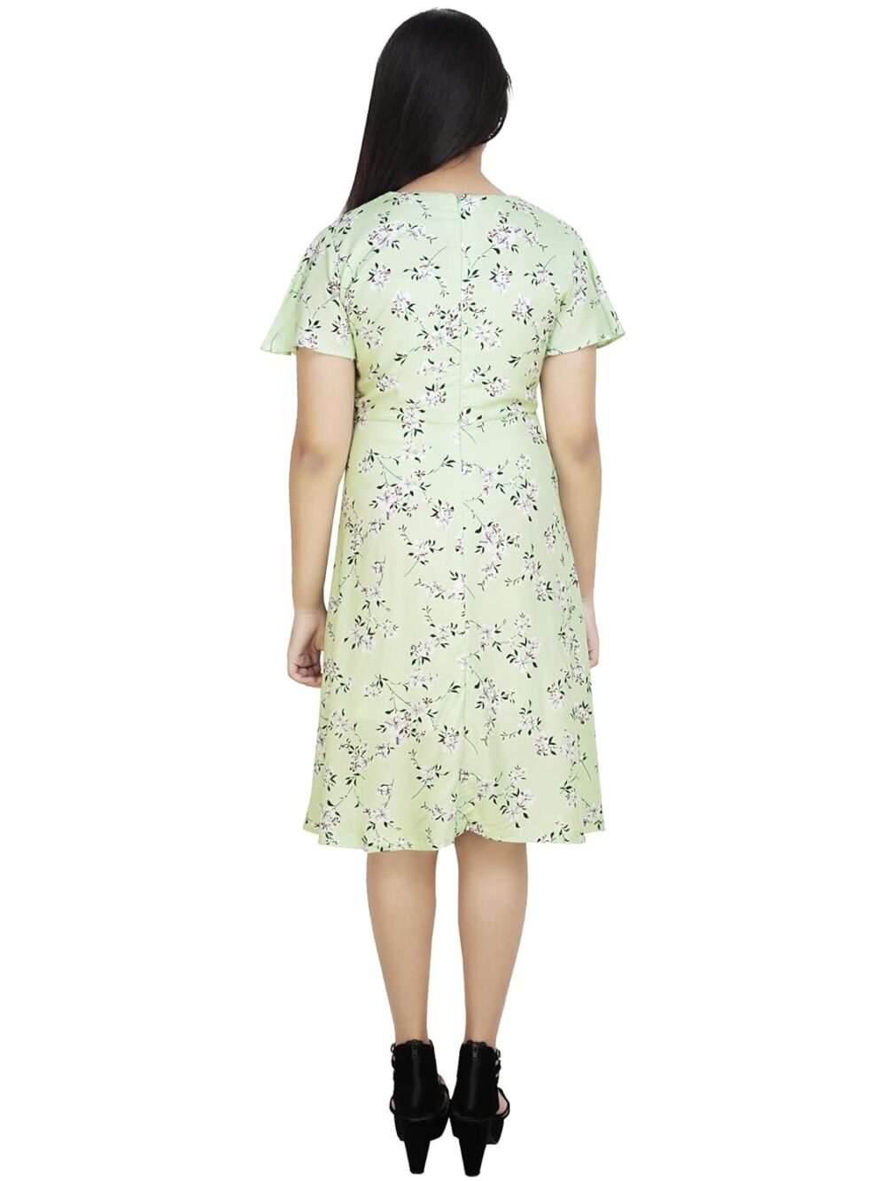 PRACHALAN Girls Flutter Sleeve Skater Dress (Turquoise_10-11 - Image 6