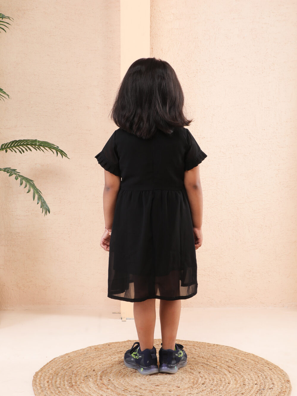 PRACHALAN Kids Girls Party Wear Dress Black - Image 4